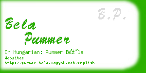 bela pummer business card